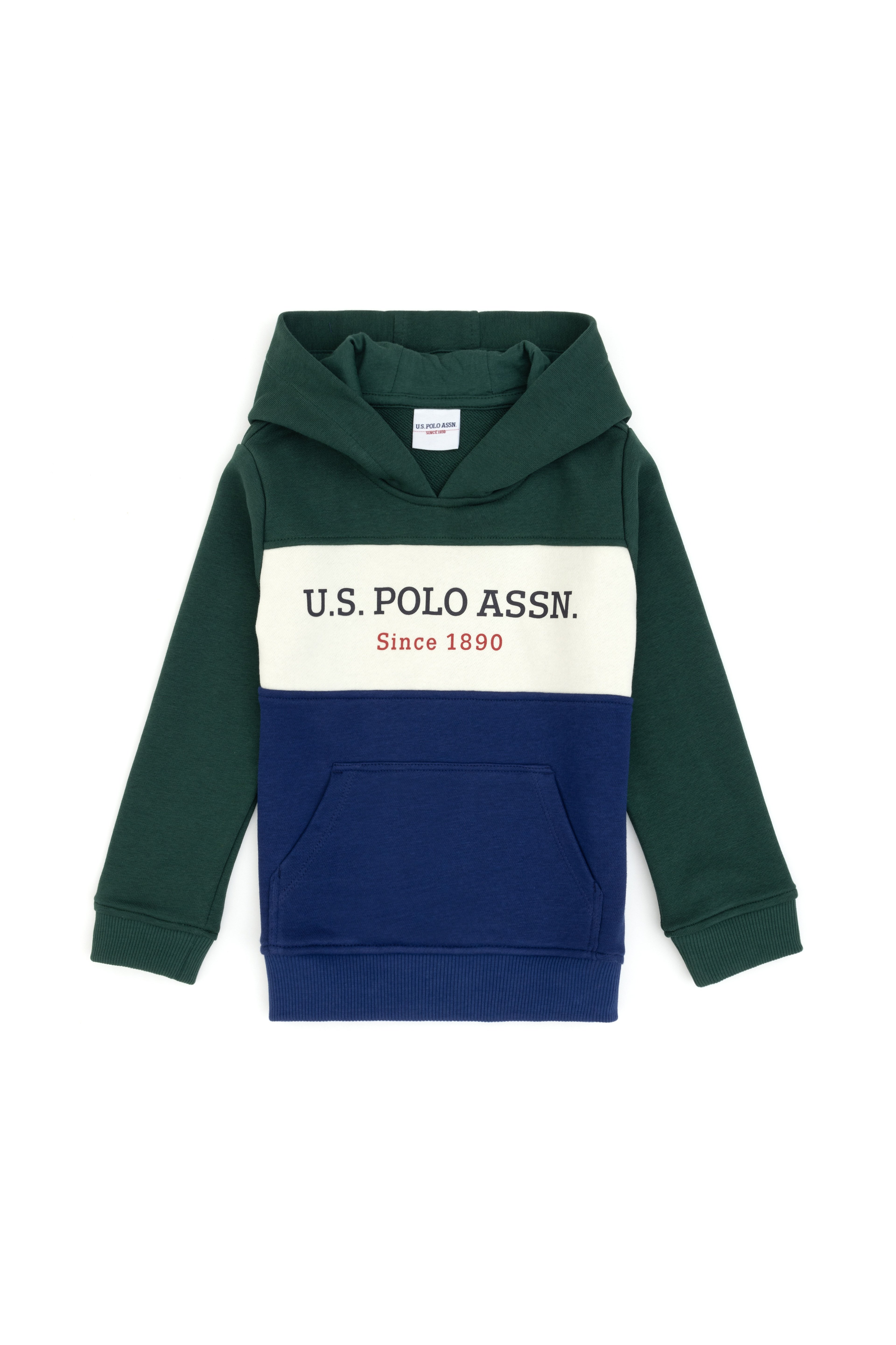 Erkek Çocuk Koyu Yeşil Basic Kapüşonlu Sweatshirt