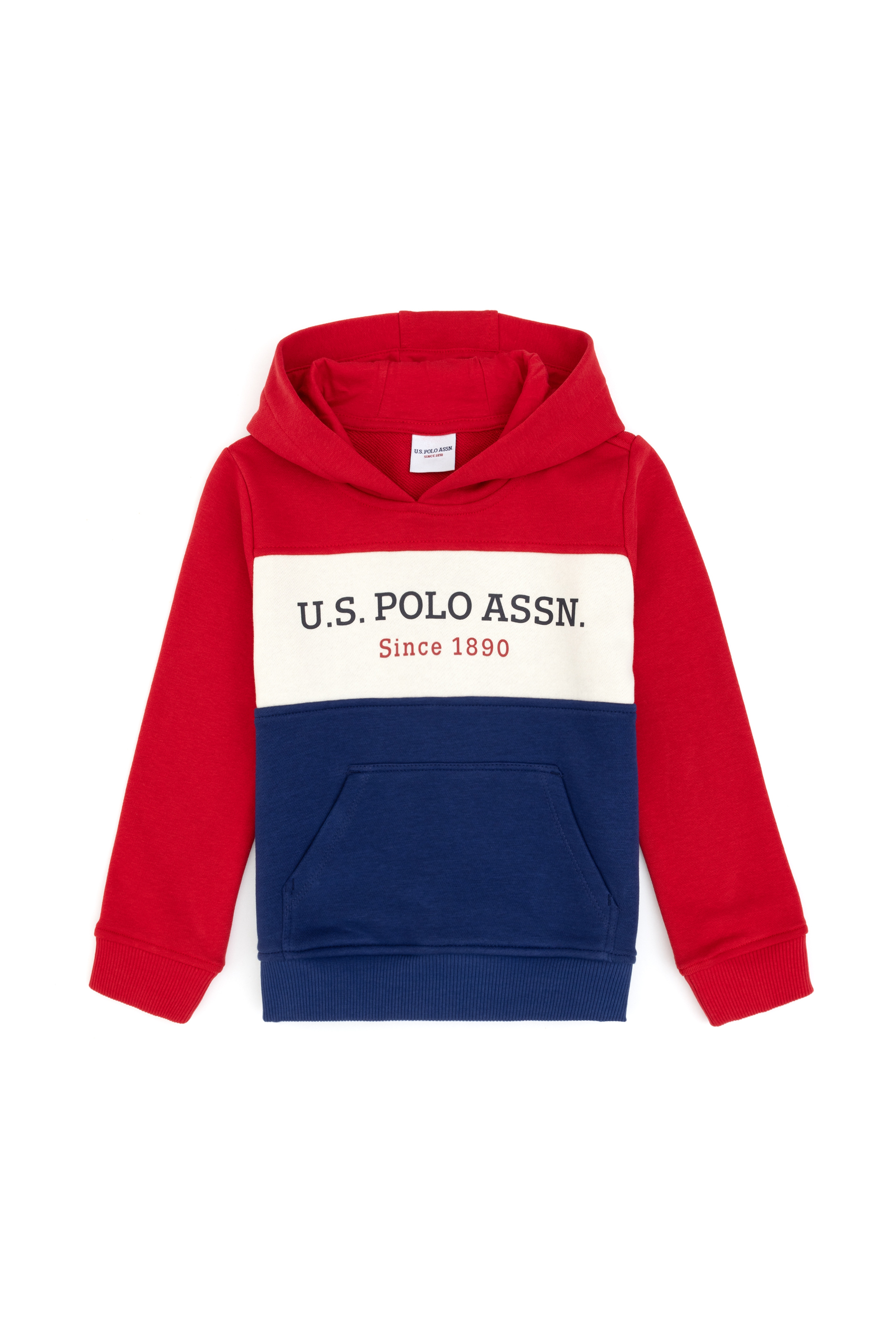 Erkek Çocuk Kırmızı Basic Kapüşonlu Sweatshirt - Image 2