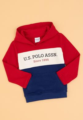 Erkek Çocuk Kırmızı Basic Kapüşonlu Sweatshirt - 50313969056