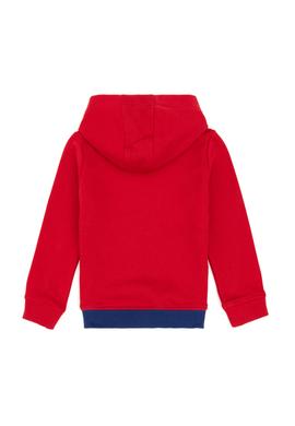 Erkek Çocuk Kırmızı Basic Kapüşonlu Sweatshirt - 50313969056