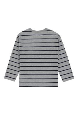 Erkek Çocuk Gri Melanj Bisiklet Yaka Süprem Sweatshirt - 50314042133