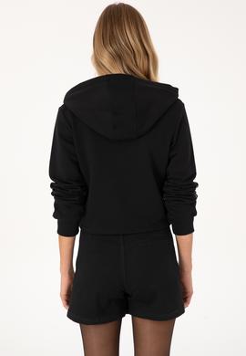 Kadın Siyah Örme Hırka - 50314177004