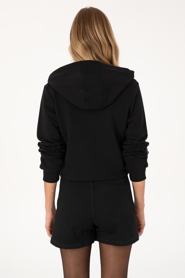 Kadın Siyah Örme Hırka - 50314177004