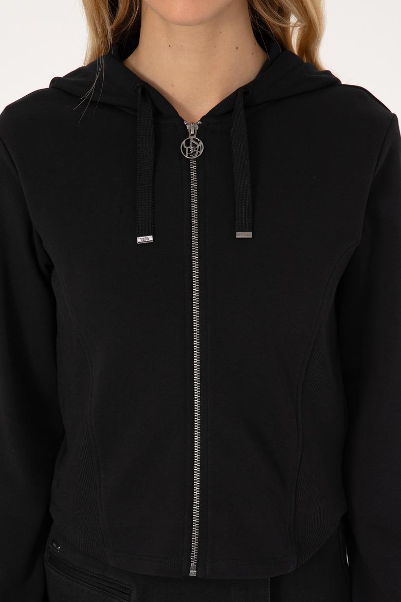 Kadın Siyah Örme Hırka - 50314177004