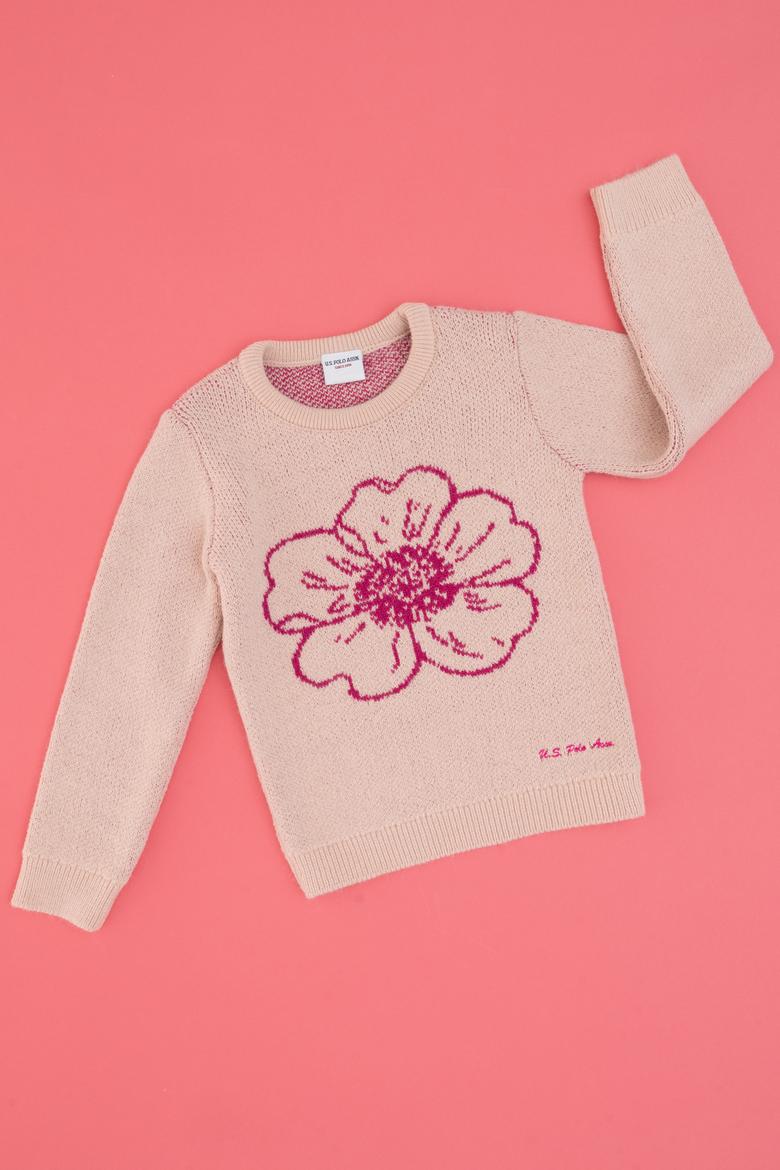 Kız Çocuk Açık Pembe Kazak - 50316353020