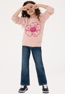 Kız Çocuk Açık Pembe Kazak - 50316353020