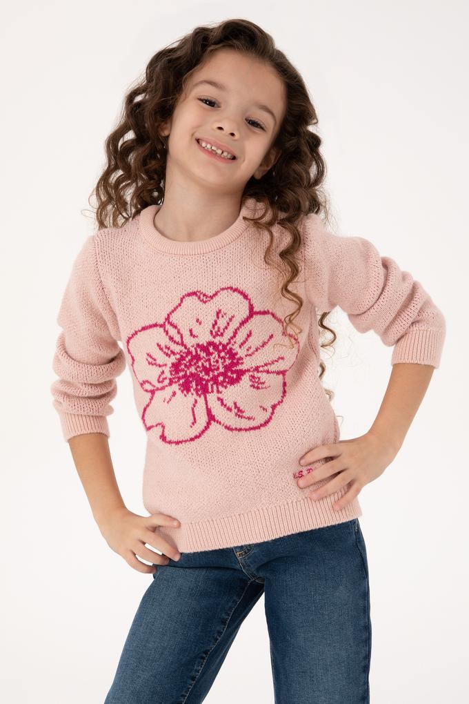 Kız Çocuk Açık Pembe Kazak