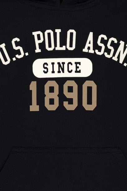 Erkek Çocuk Siyah Kapüşonlu İnce Sweatshirt