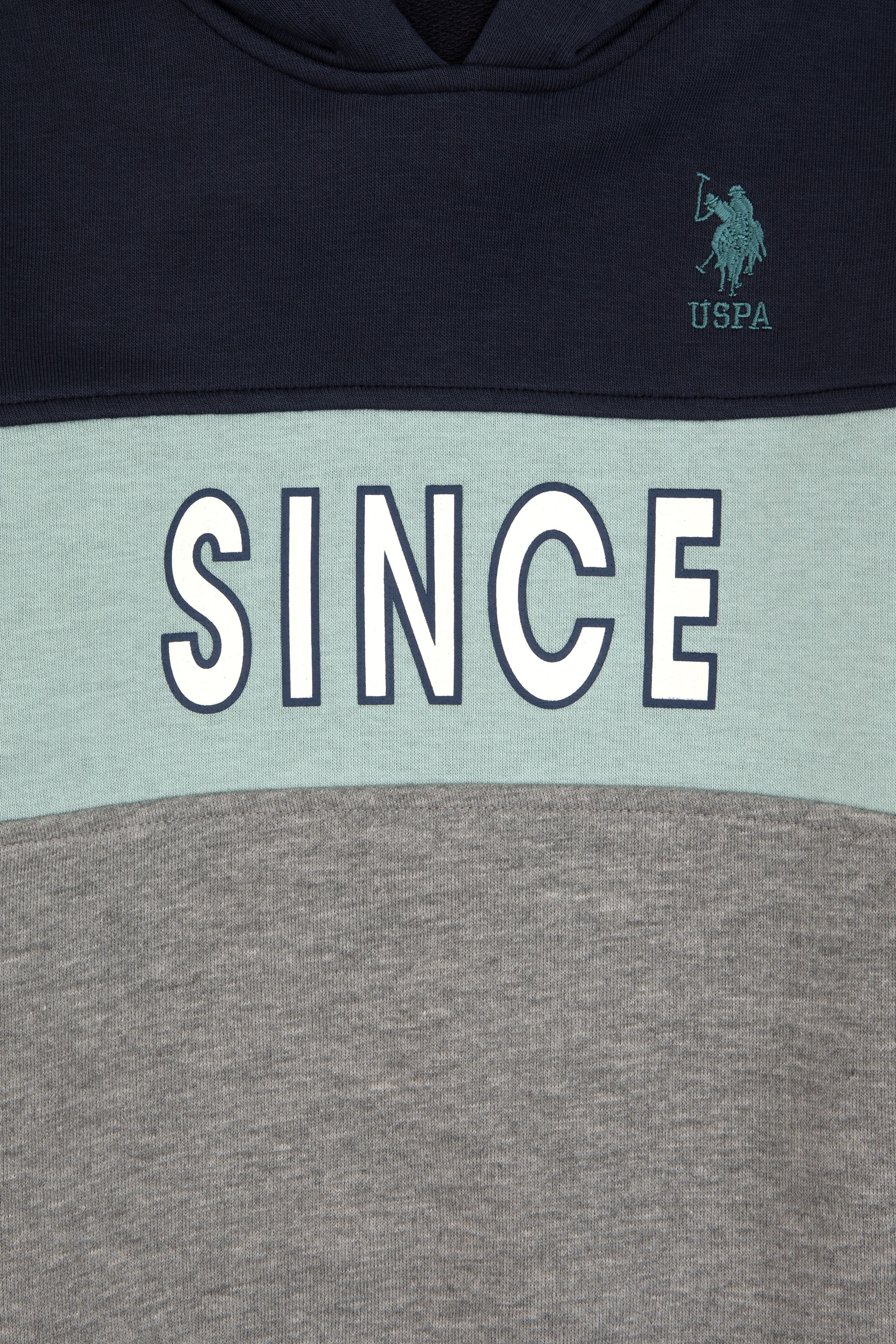 Erkek Çocuk Gri Melanj Kapüşonlu Sweatshirt - Image 4