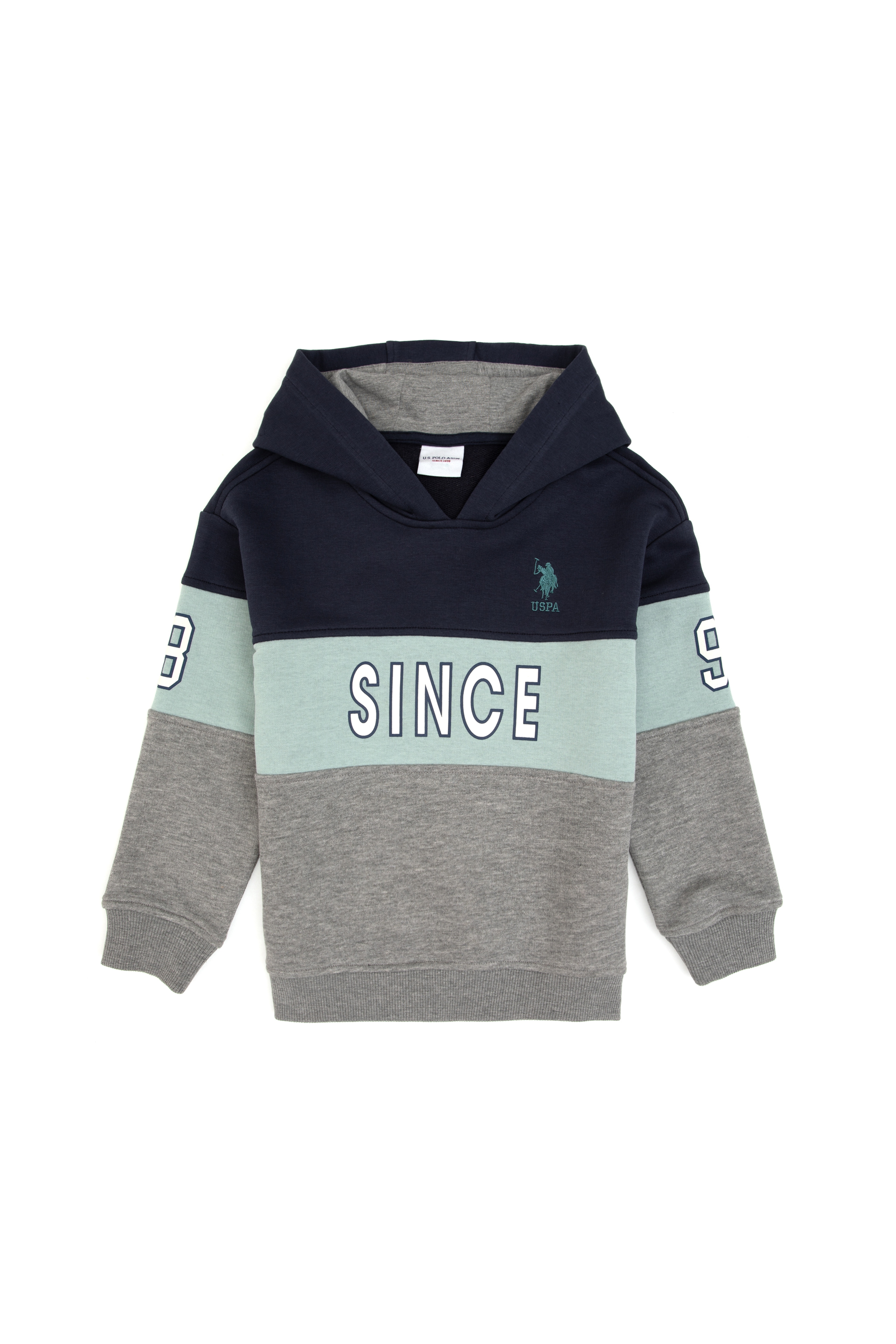 Erkek Çocuk Gri Melanj Kapüşonlu Sweatshirt