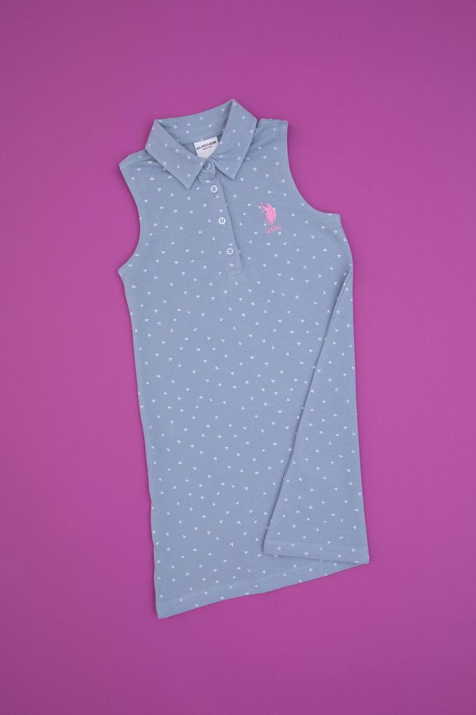 Kız Çocuk Mavi Örme Elbise