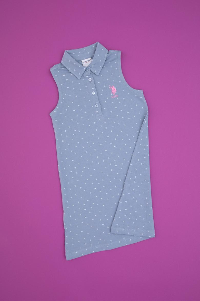 Kız Çocuk Mavi Örme Elbise