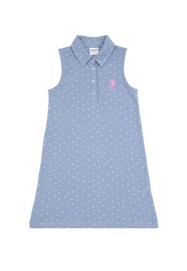 Kız Çocuk Mavi Örme Elbise - 50325168003