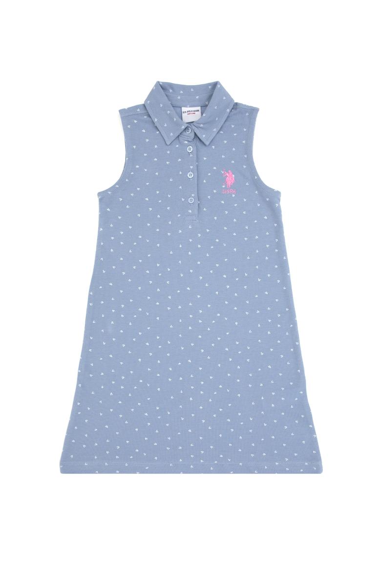 Kız Çocuk Mavi Örme Elbise - 50325168003