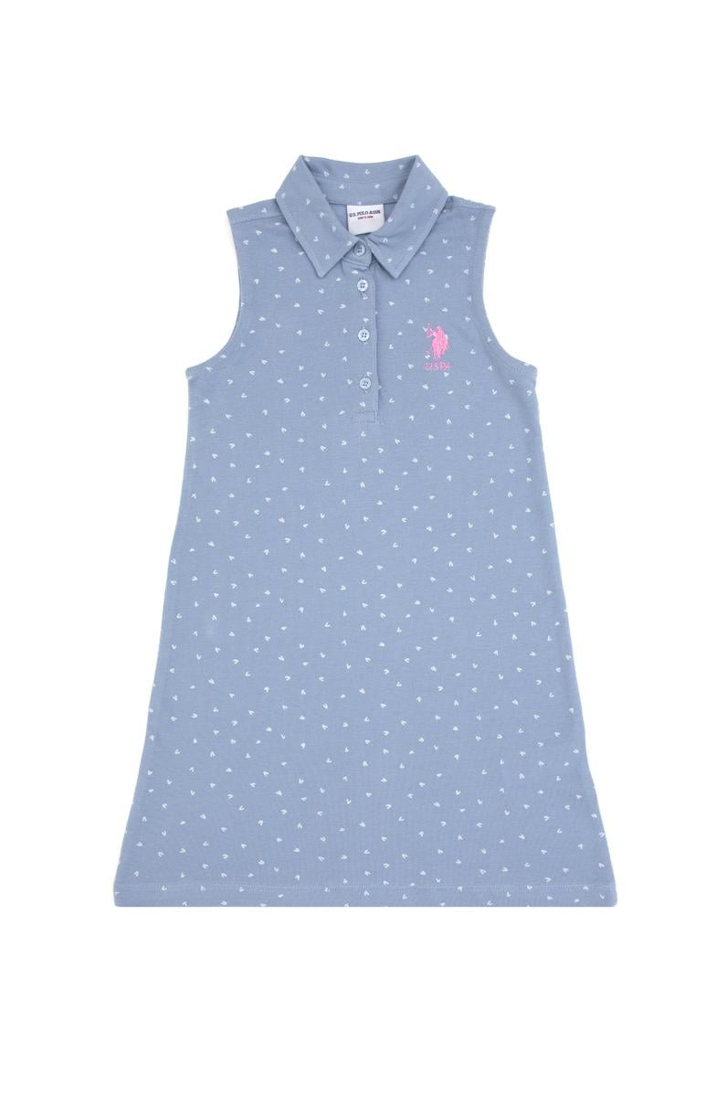 Kız Çocuk Mavi Örme Elbise