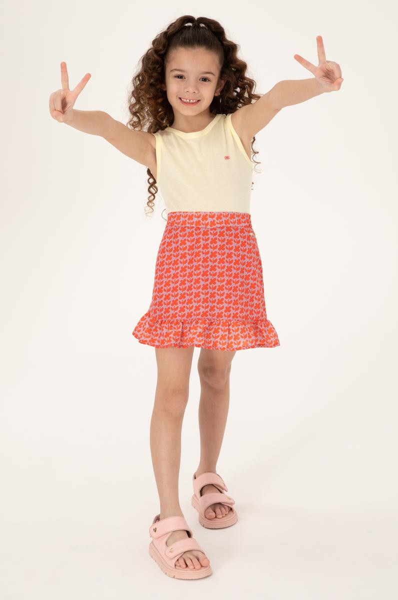 Kız Çocuk Nar Çiçeği Dokuma Etek