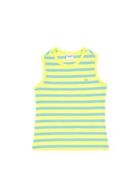 Kız Çocuk Fıstık Yeşili Bisiklet Yaka Kolsuz Tişört - 50288431038