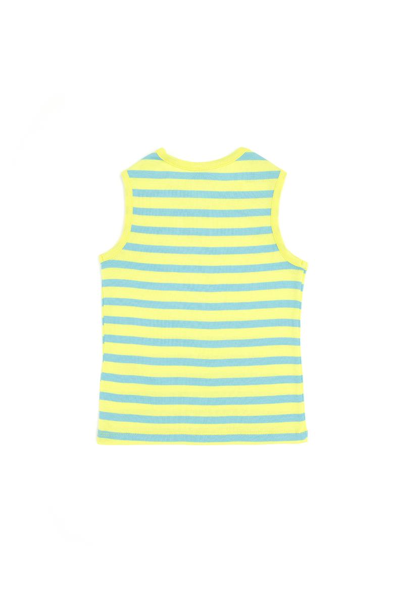 Kız Çocuk Fıstık Yeşili Bisiklet Yaka Kolsuz Tişört - 50288431038