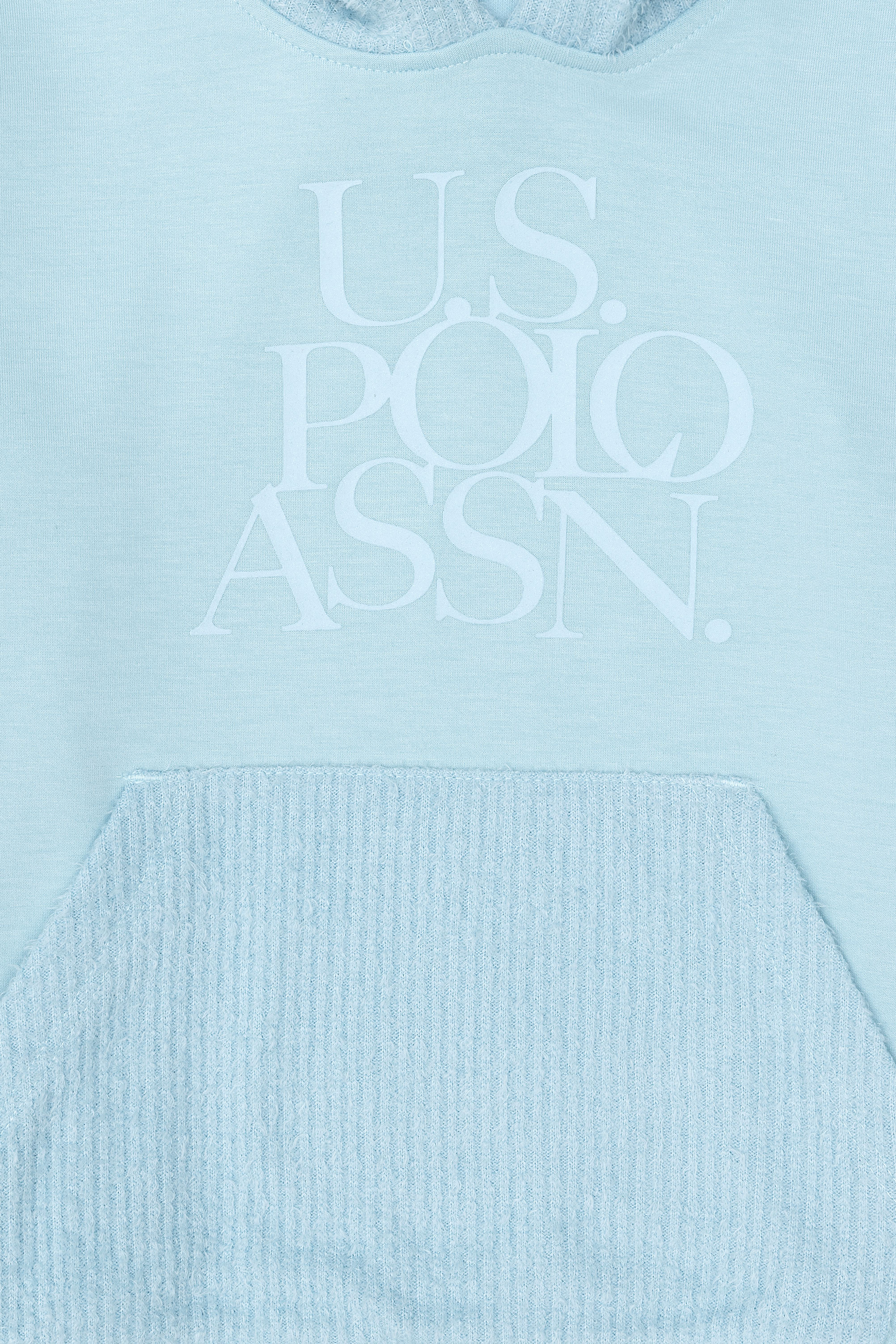 Kız Çocuk Su Yeşili Kapüşonlu Sweatshirt - Image 5