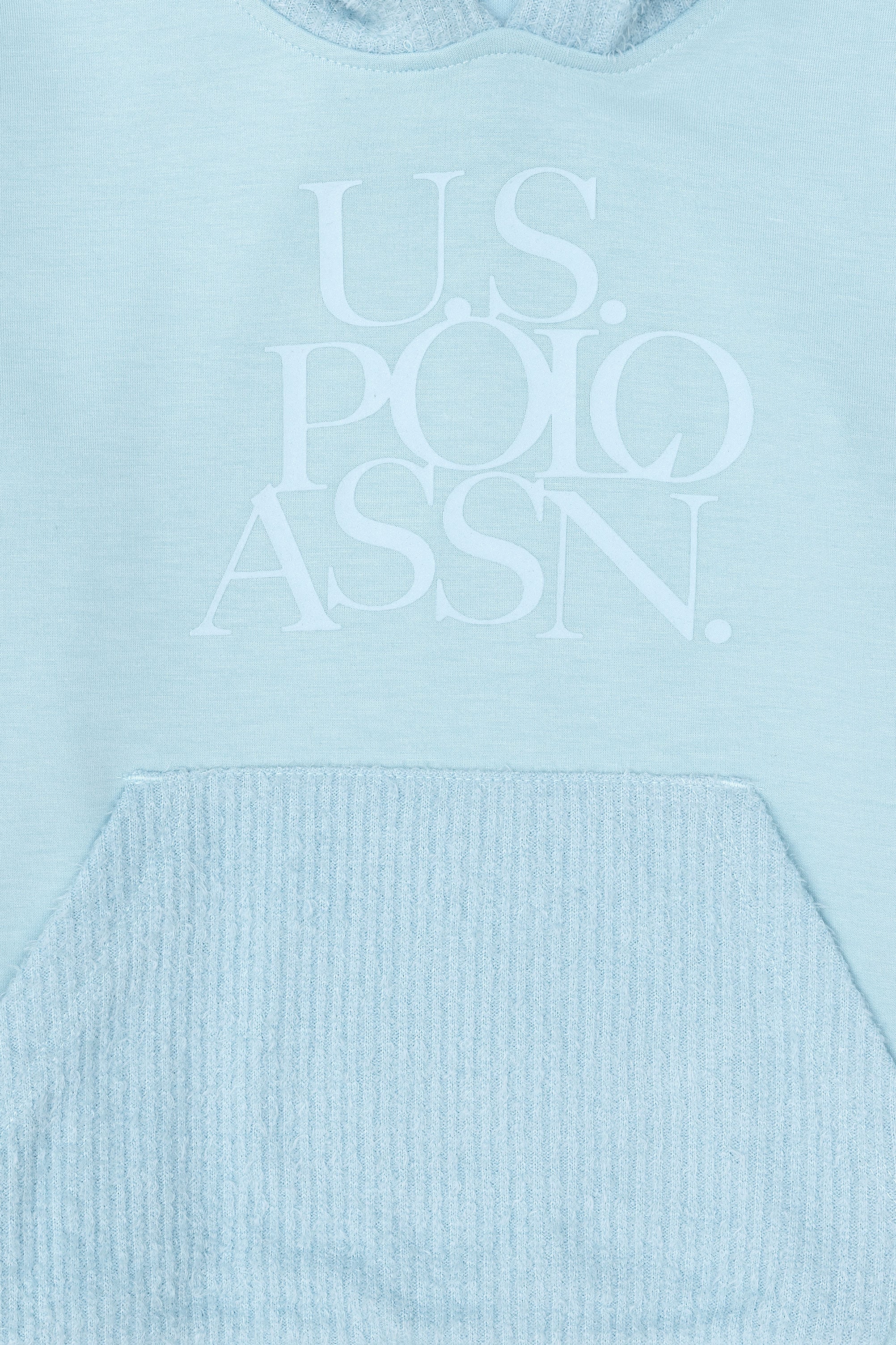 Kız Çocuk Su Yeşili Kapüşonlu Sweatshirt