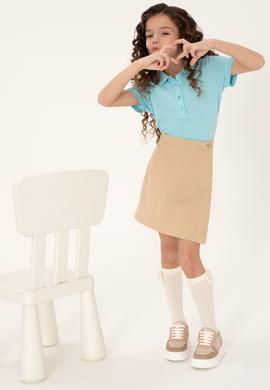 Kız Çocuk Kum Dokuma Şort Etek - 50292655003