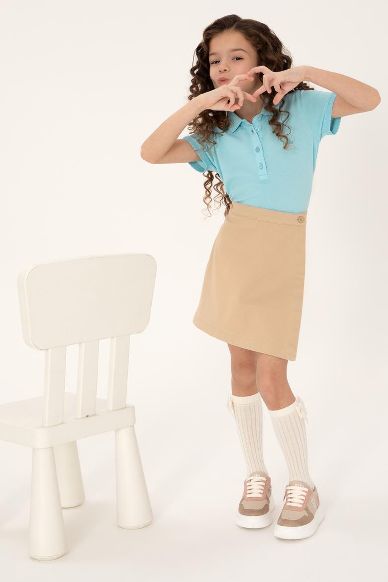 Kız Çocuk Kum Dokuma Şort Etek