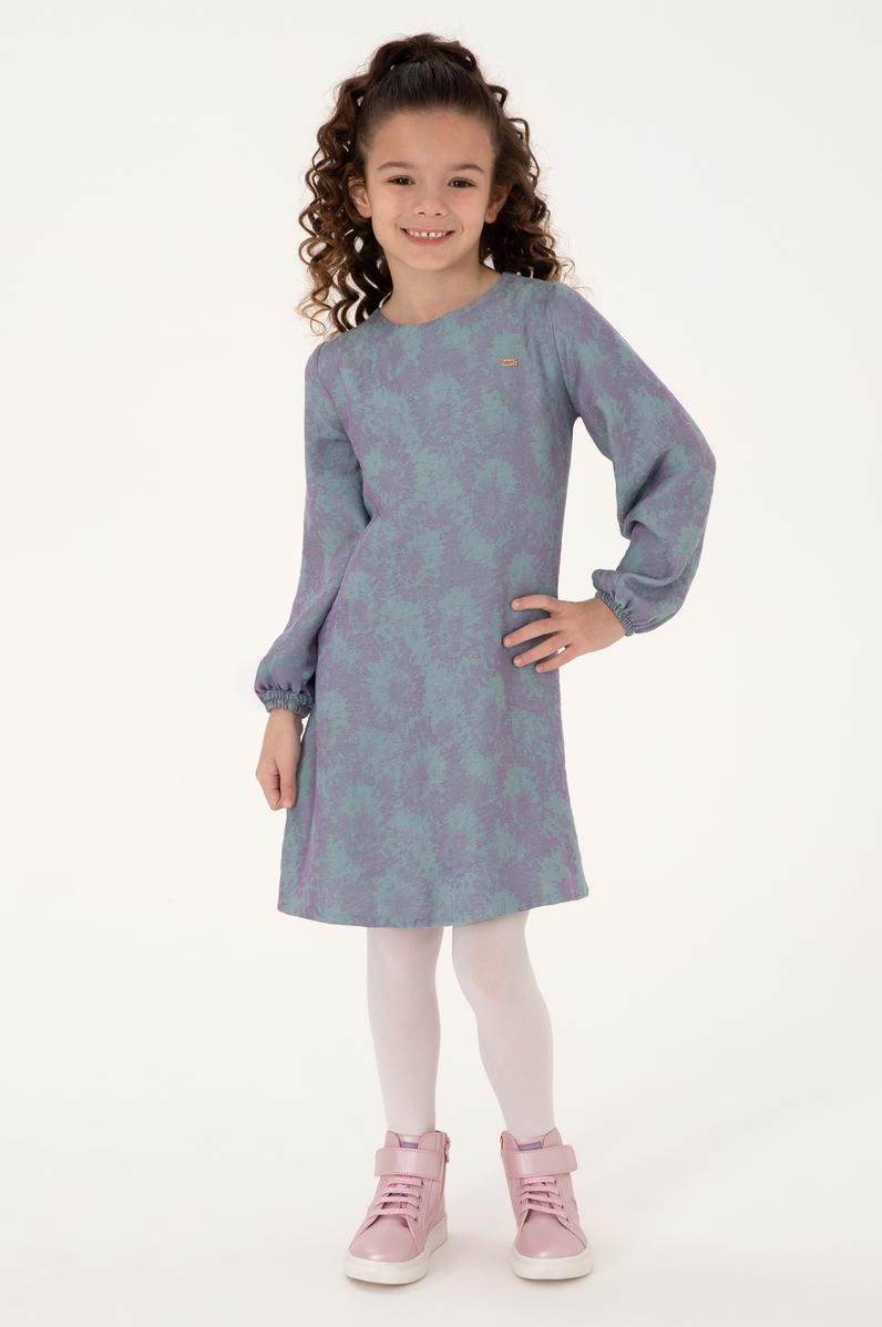 Kız Çocuk Mint Dokuma Elbise