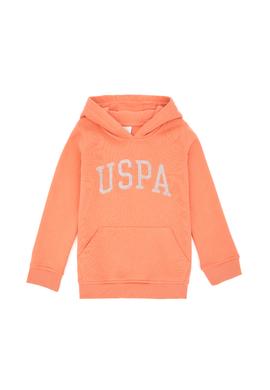 Kız Çocuk Somon Kapüşonlu Basic Sweatshirt - 50296388026