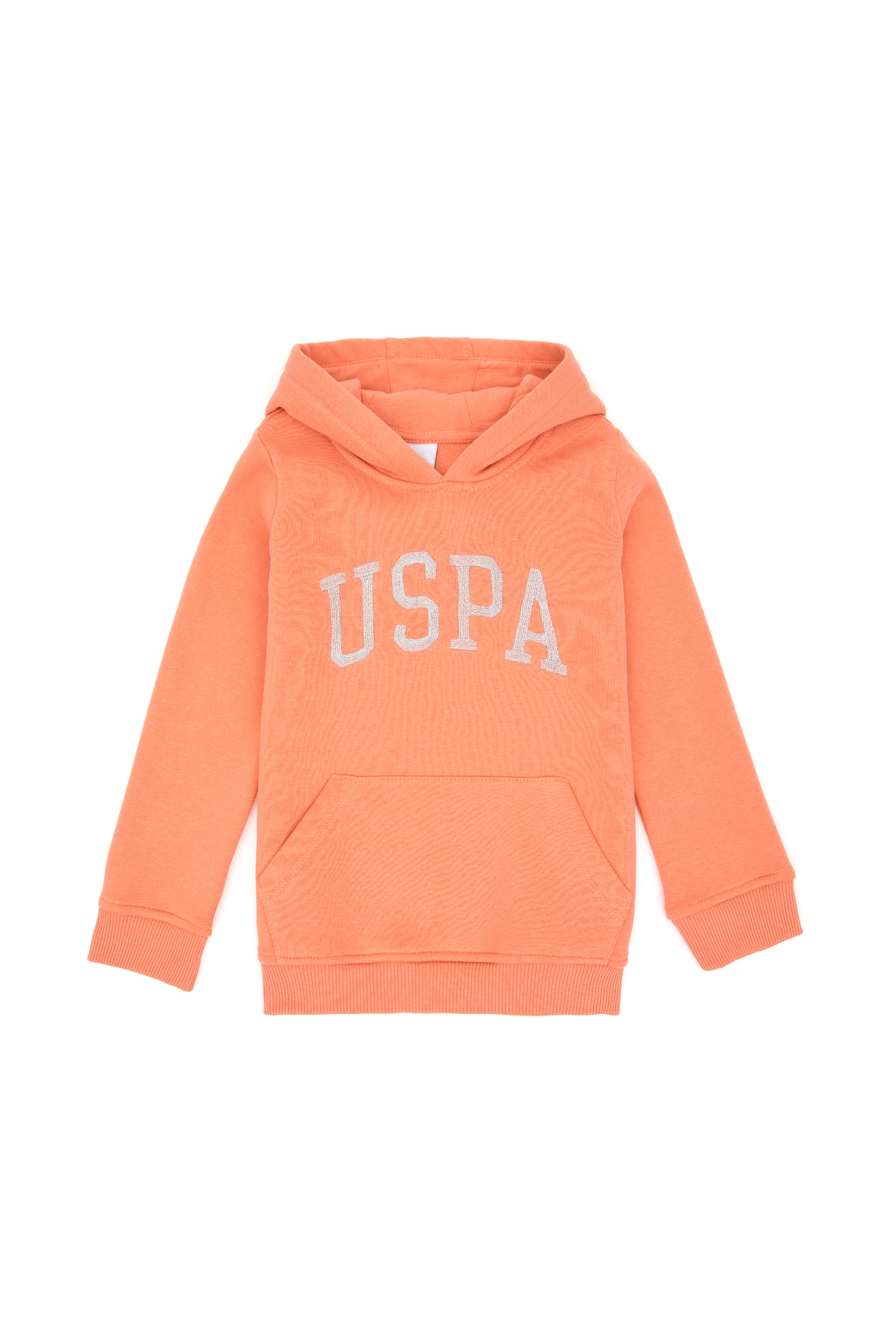 Kız Çocuk Somon Kapüşonlu Basic Sweatshirt - Image 3