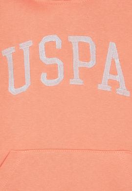 Kız Çocuk Somon Kapüşonlu Basic Sweatshirt - 50296388026