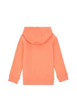 Kız Çocuk Somon Kapüşonlu Basic Sweatshirt - 50296388026