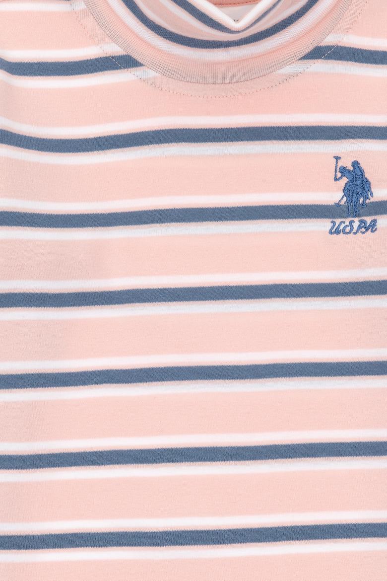 Kız Çocuk Toz Pembe Balıkçı Yaka Sweatshirt - 50296286040