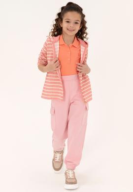 Kız Çocuk Pudra Cep Detaylı Jogger Eşofman Altı - 50297283003