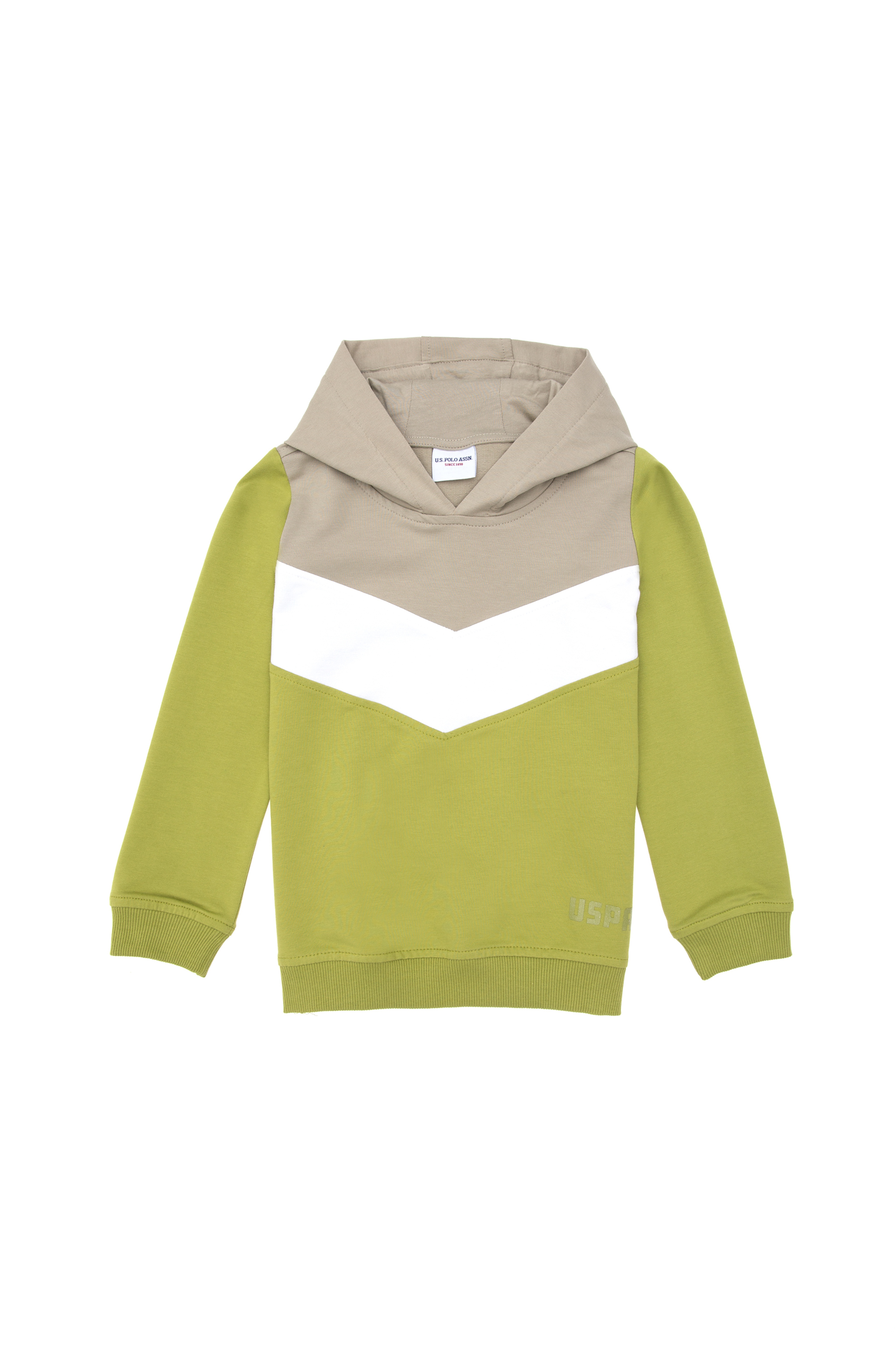 Kız Çocuk Fıstık Yeşili Kapüşonlu Sweatshirt - Image 3