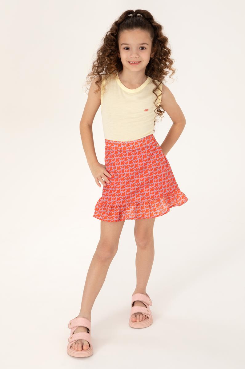 Kız Çocuk Limon Kolsuz Basic Tişört