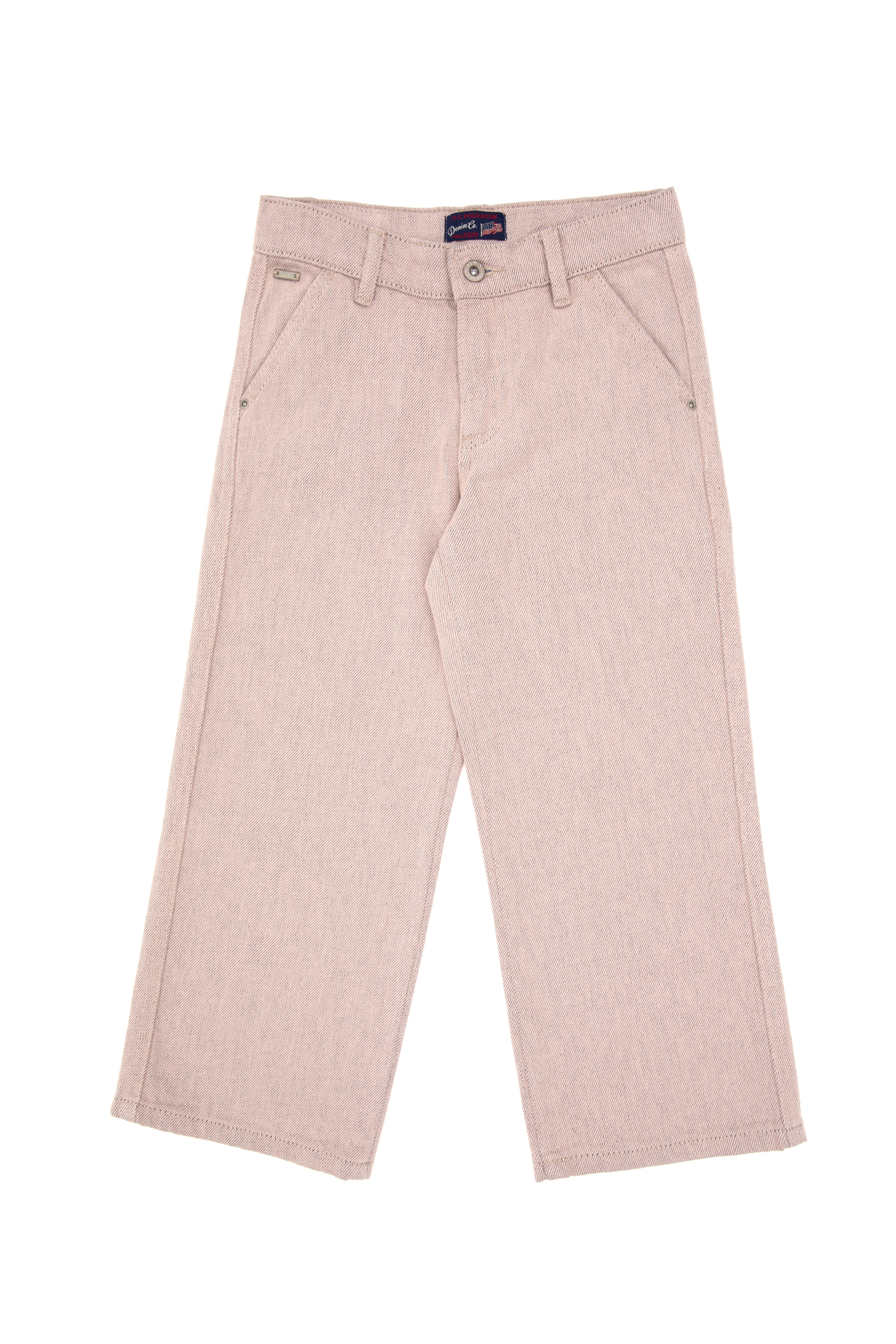 Kız Çocuk Pudra Loose Fit Jean Pantolon