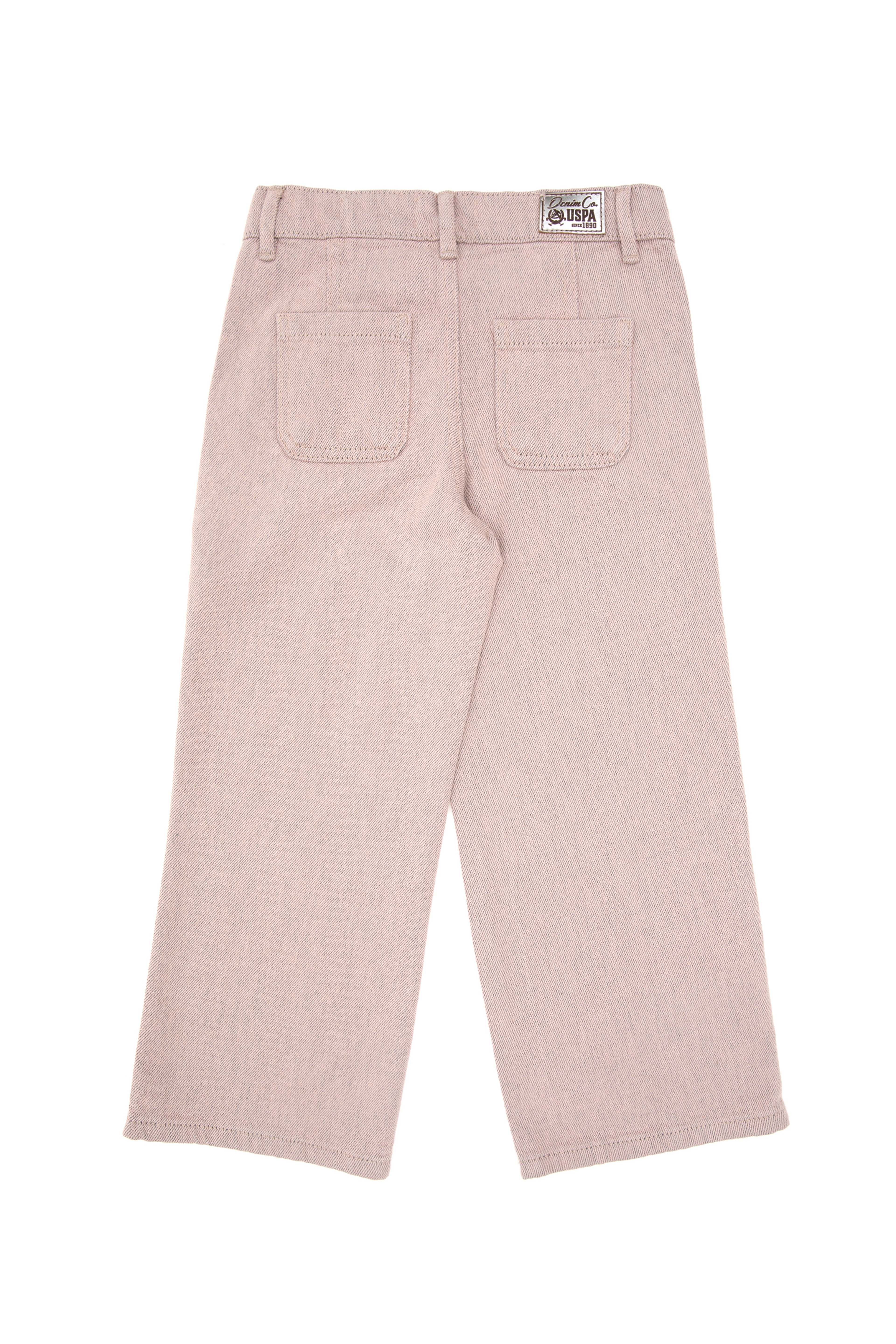 Kız Çocuk Pudra Loose Fit Jean Pantolon