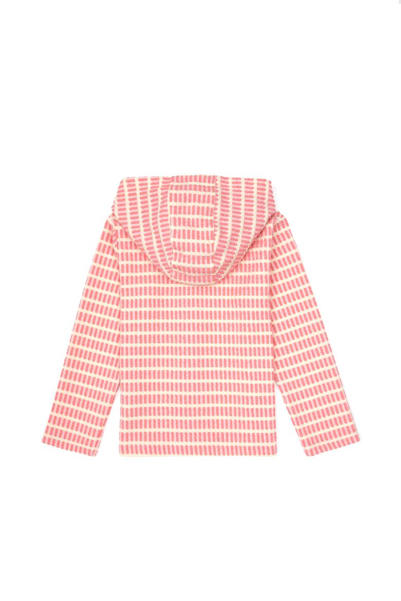 Kız Çocuk Neon Pembe Kapüşonlu Fermuarlı Sweatshirt - 50314266002