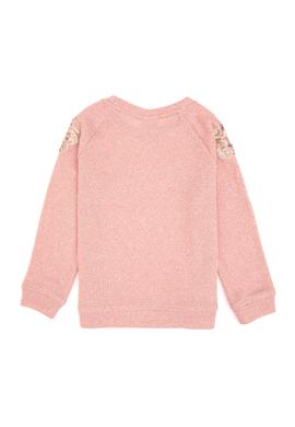 Kız Çocuk Açık Pembe Bisiklet Yaka Sweatshirt - 50314265022