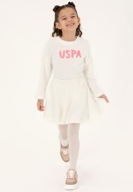 Kız Çocuk Krem Örme Etek - 50317958043