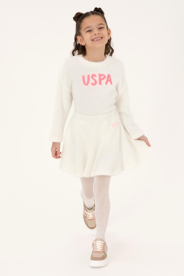 Kız Çocuk Krem Örme Etek - 50317958043