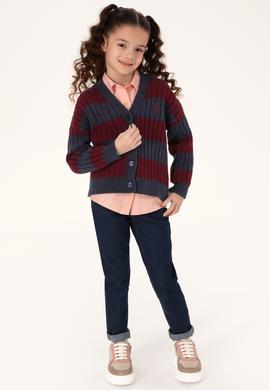 Kız Çocuk Lacivert Triko Hırka - 50316275001