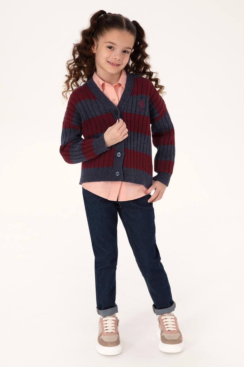 Kız Çocuk Lacivert Triko Hırka