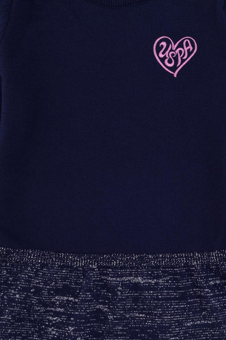 Kız Çocuk Lacivert Triko Elbise - 50316833005