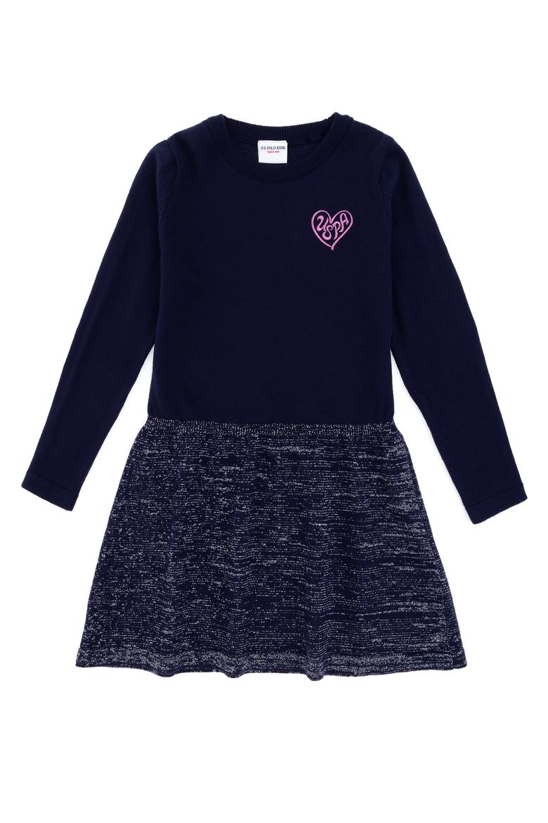 Kız Çocuk Lacivert Triko Elbise - 50316833005