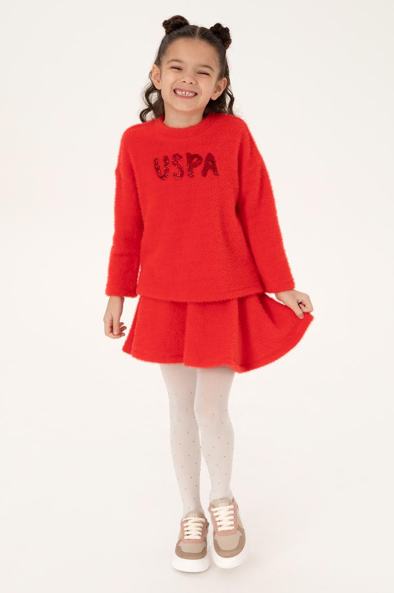 Kız Çocuk Kırmızı Sweatshirt