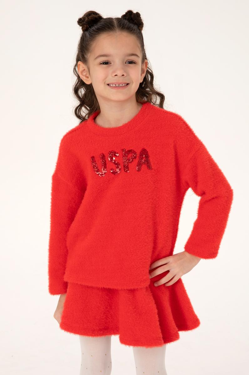 Kız Çocuk Kırmızı Sweatshirt