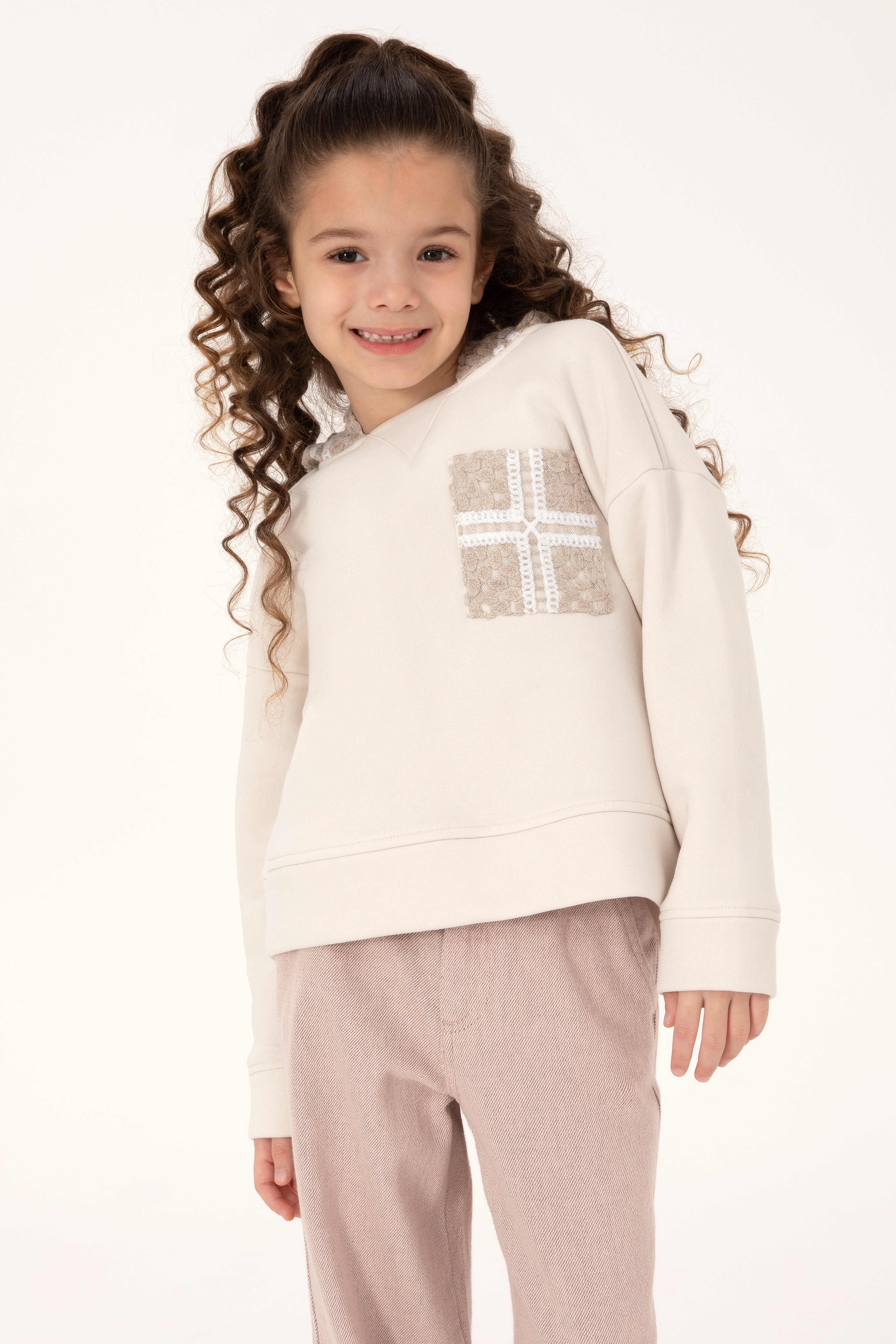 Kız Çocuk Taş Sweatshirt - Image 2