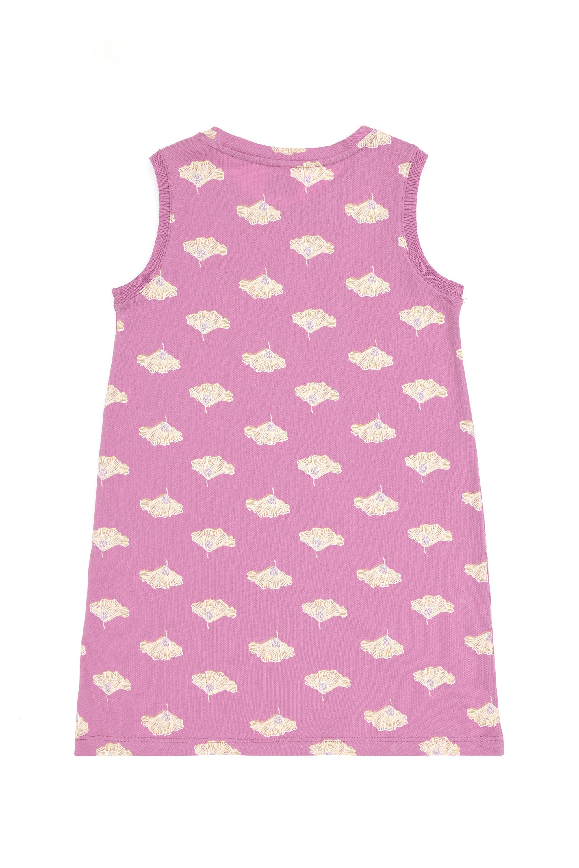 Kız Çocuk Fuşya A-Form Bisiklet Yaka Örme Elbise - 50306255014