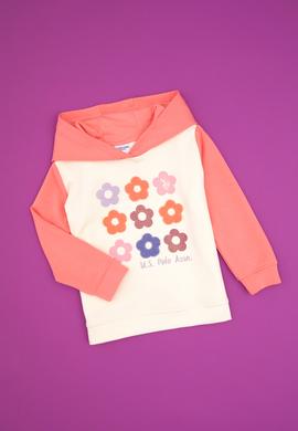 Kız Çocuk Neon Pembe Kapüşonlu Sweatshirt - 50318011021